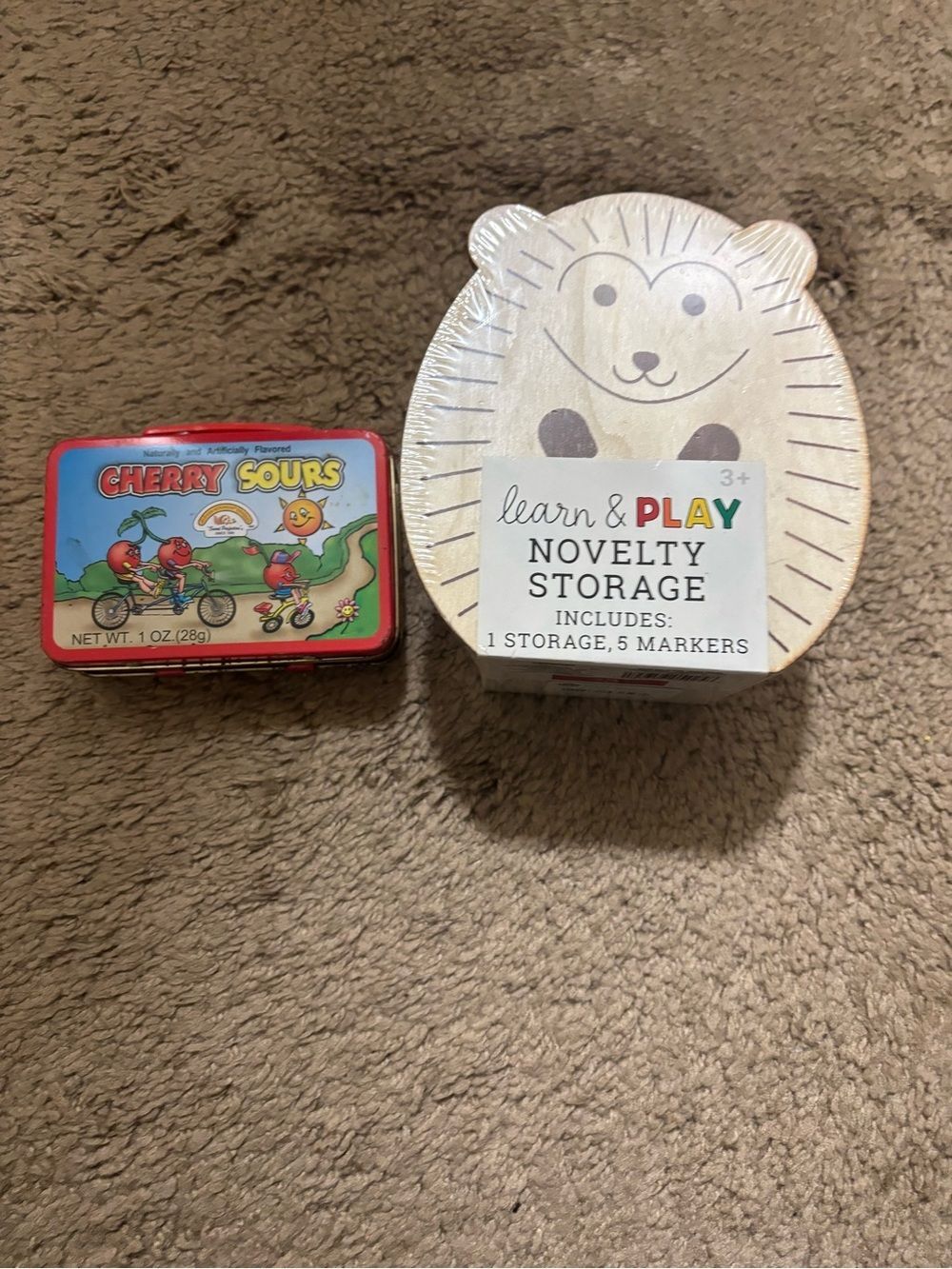 Hedgehog Novelty Storage Box - Cream/Brown